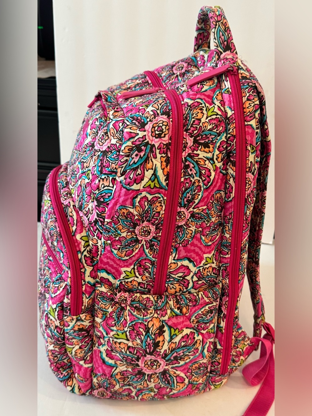 Vera Bradley Essential Backpack Resort Medallion Quilted Cotton Laptop Retired - Picture 5 of 16